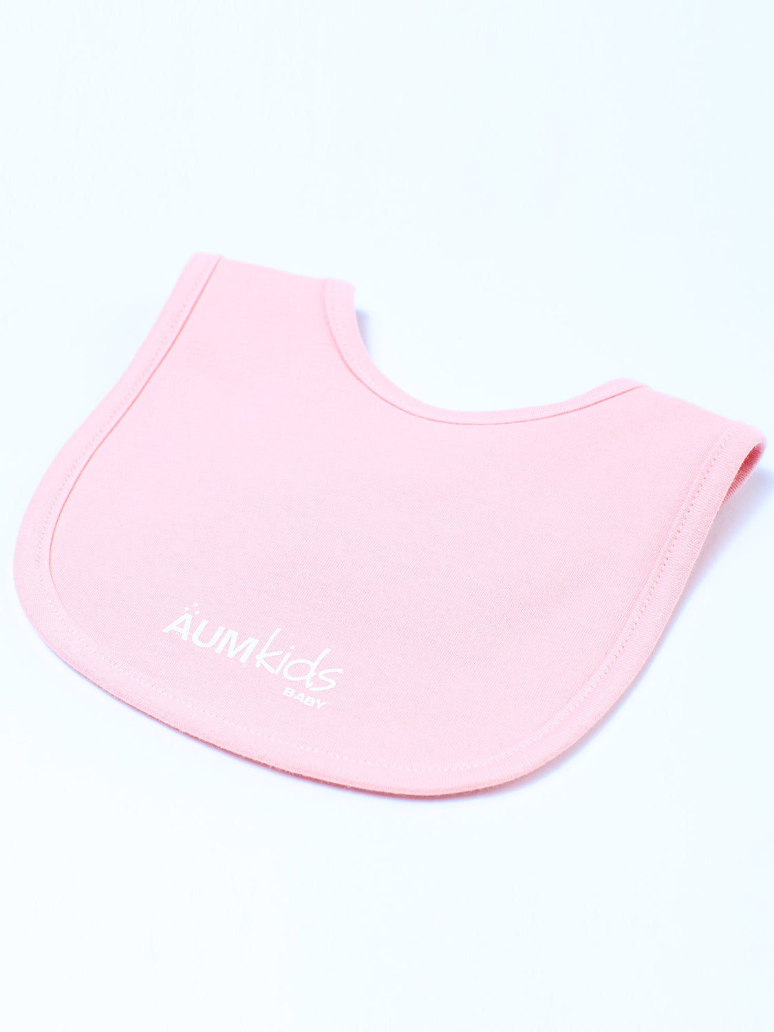 AUMkids HAPPY BABY SHORT SLEEVE ONESIE + BIB SET, PINK