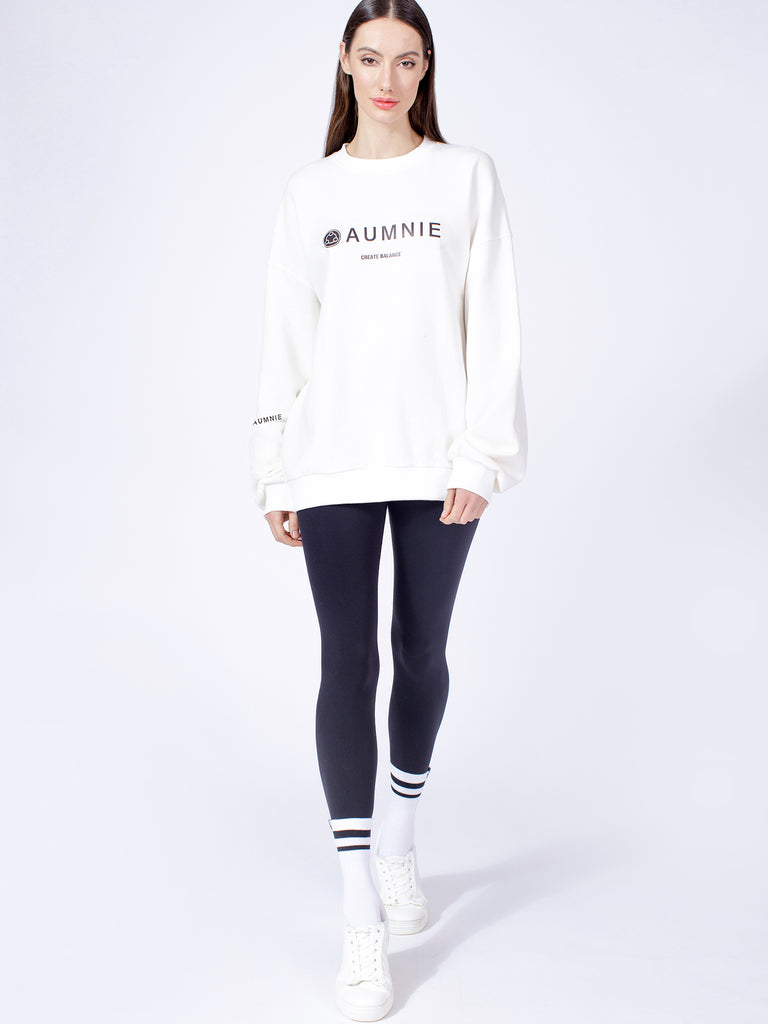 AUMNIE OVERSIZED SWEATSHIRT, WHITE