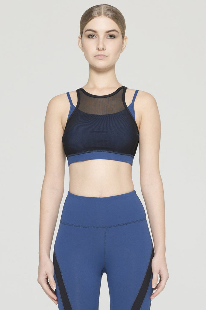 INSPIRATION BRA , ATLANTIC/BLACK MESH