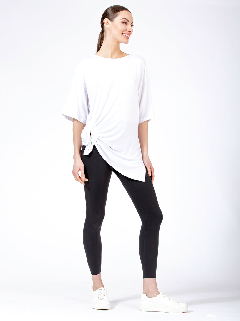 HIGH SPLIT OVERSIZE TEE, WHITE