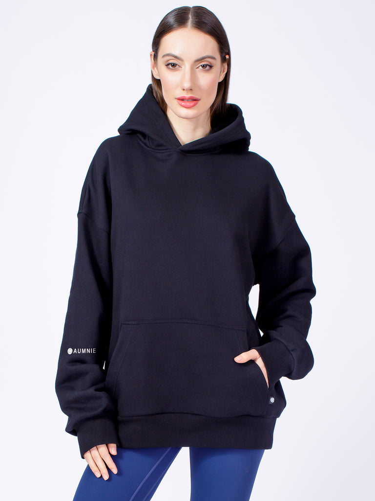 AUMNIE OVERSIZE HOODIE, BLACK