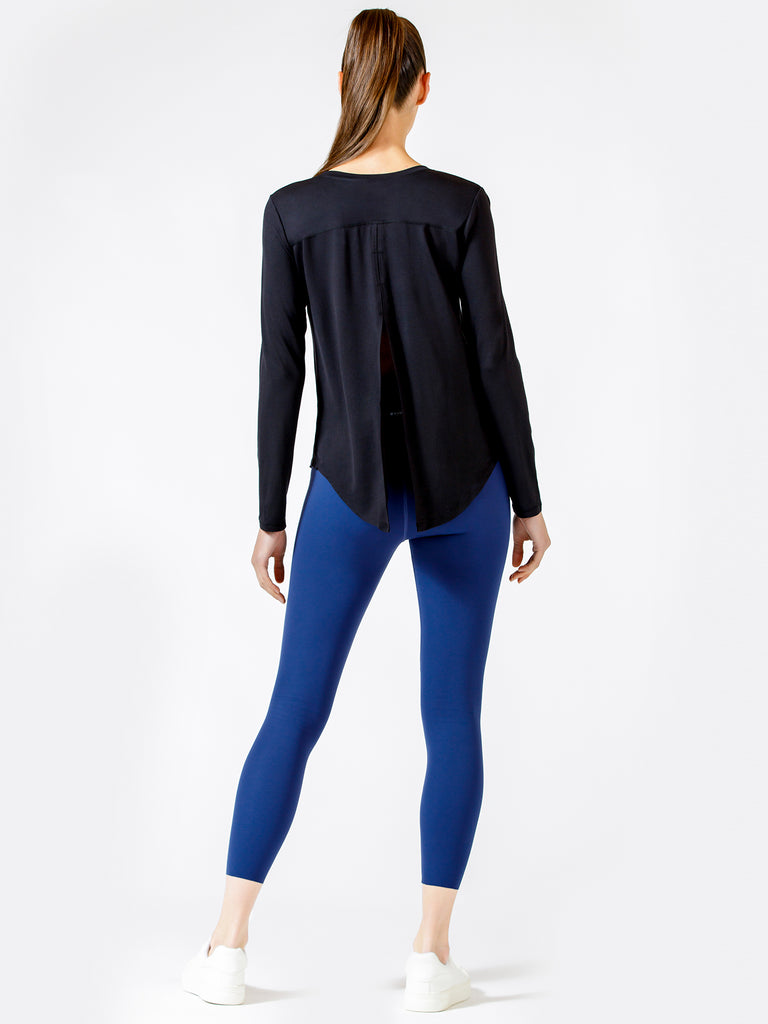 BACK TIE EVERYDAY TEE, BLACK