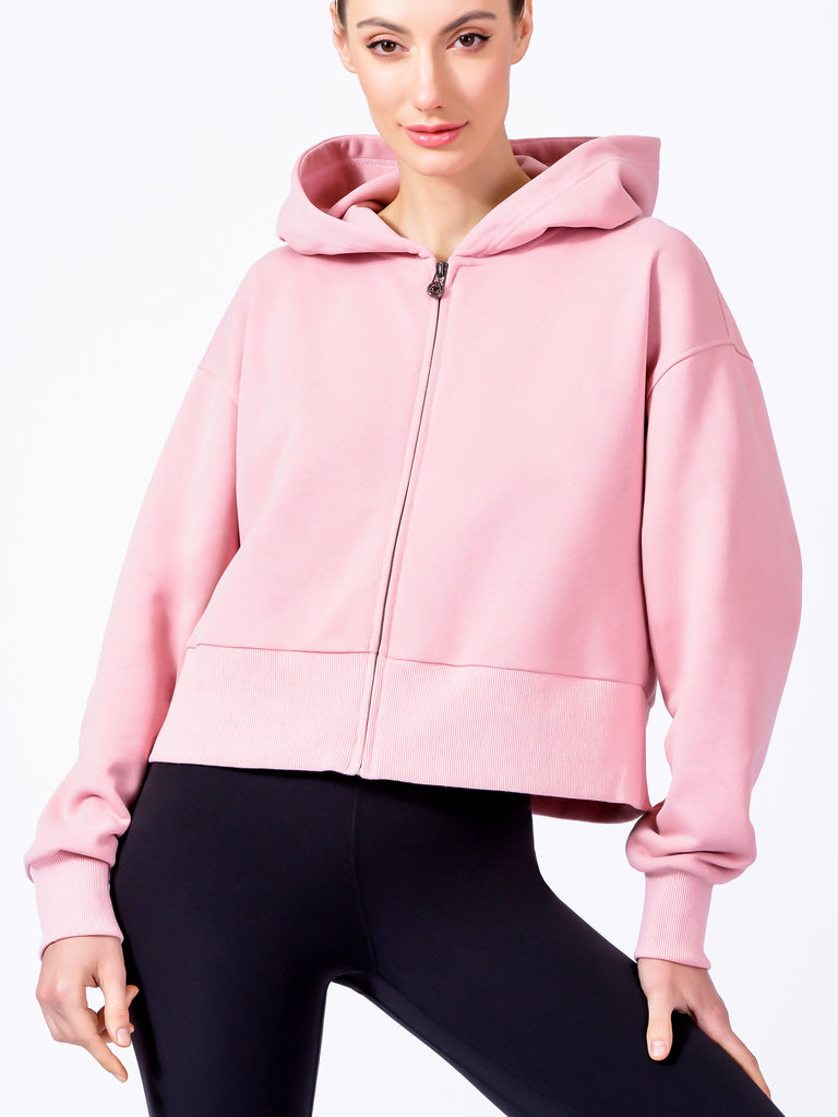 CLASSIC ZIP HOODIE, PINK
