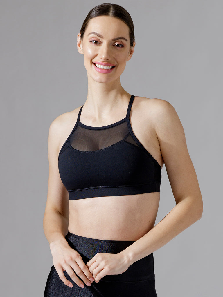 ARDOR MESH Y BRA, BLACK/BLACK MESH