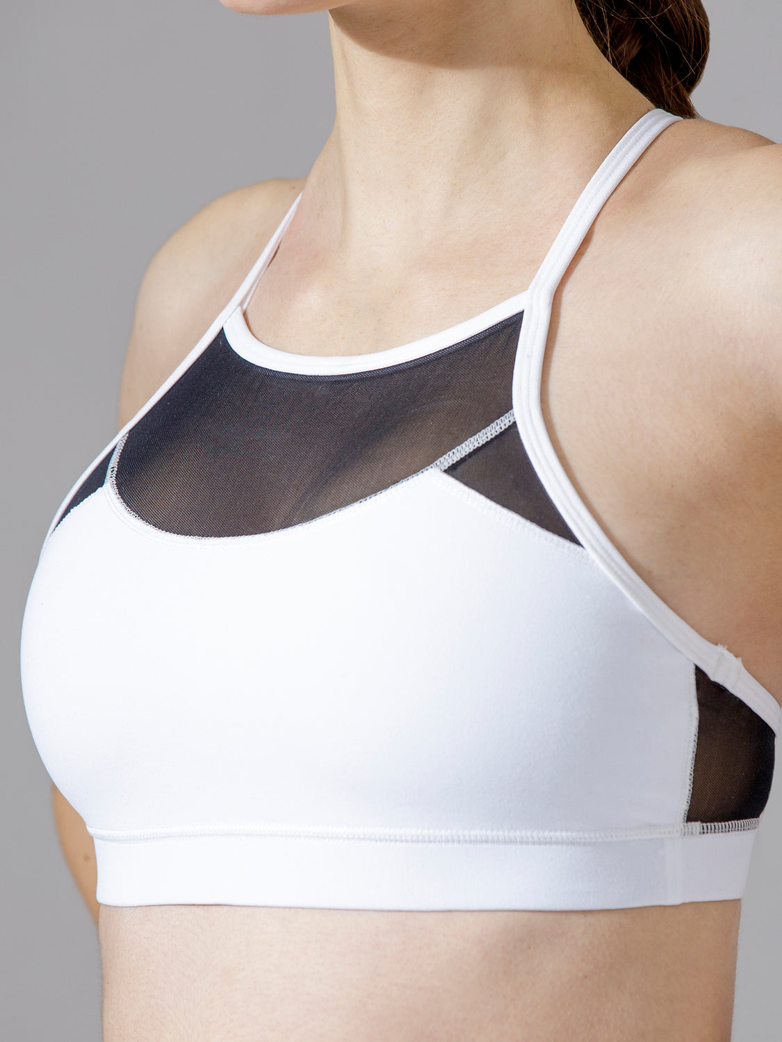 ARDOR MESH Y BRA, WHITE/BLACK MESH