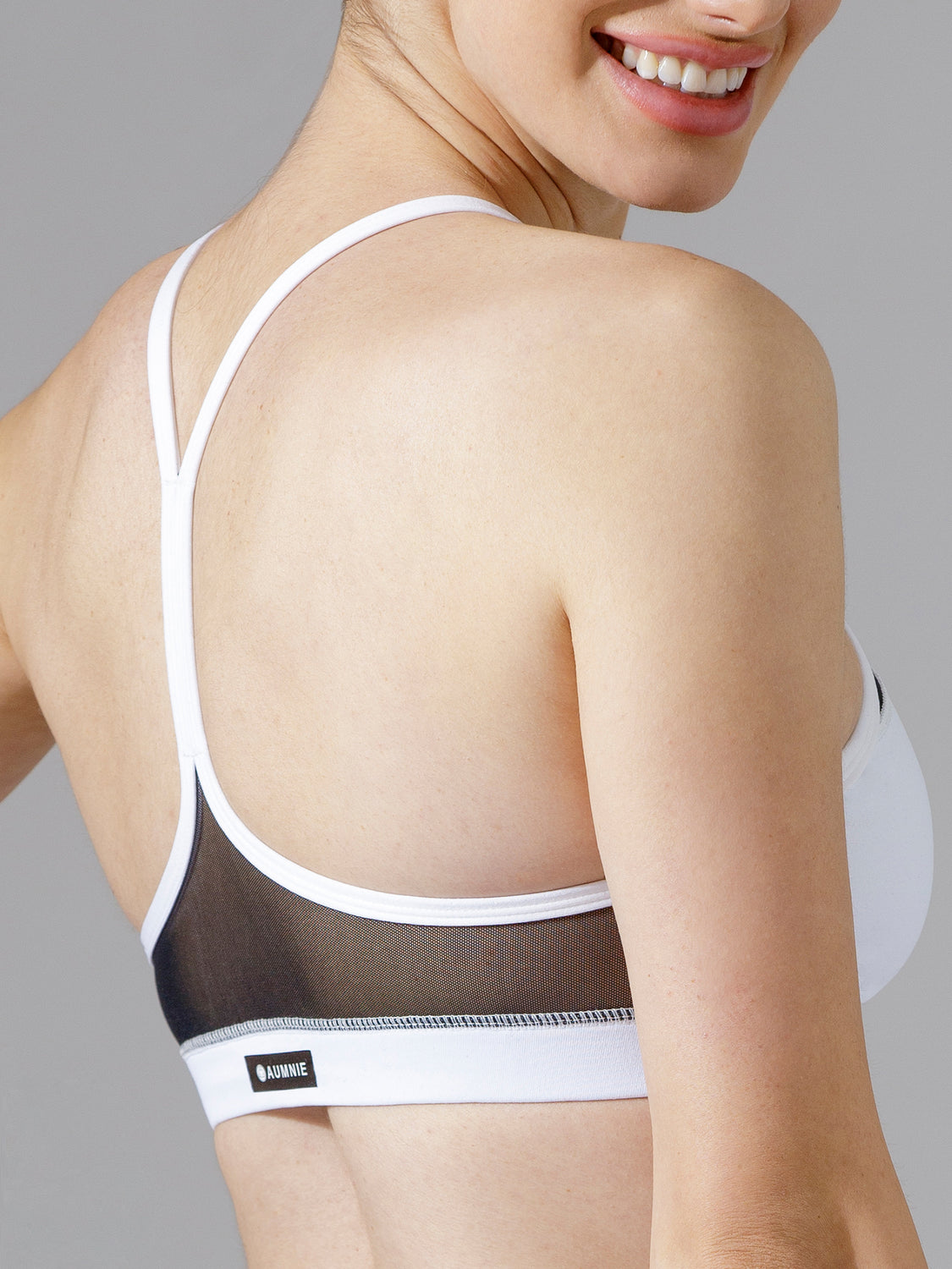 ARDOR MESH Y BRA, WHITE/BLACK MESH