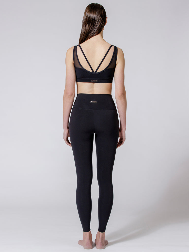 DEMURE MESH BRA, BLACK/BLACK MESH