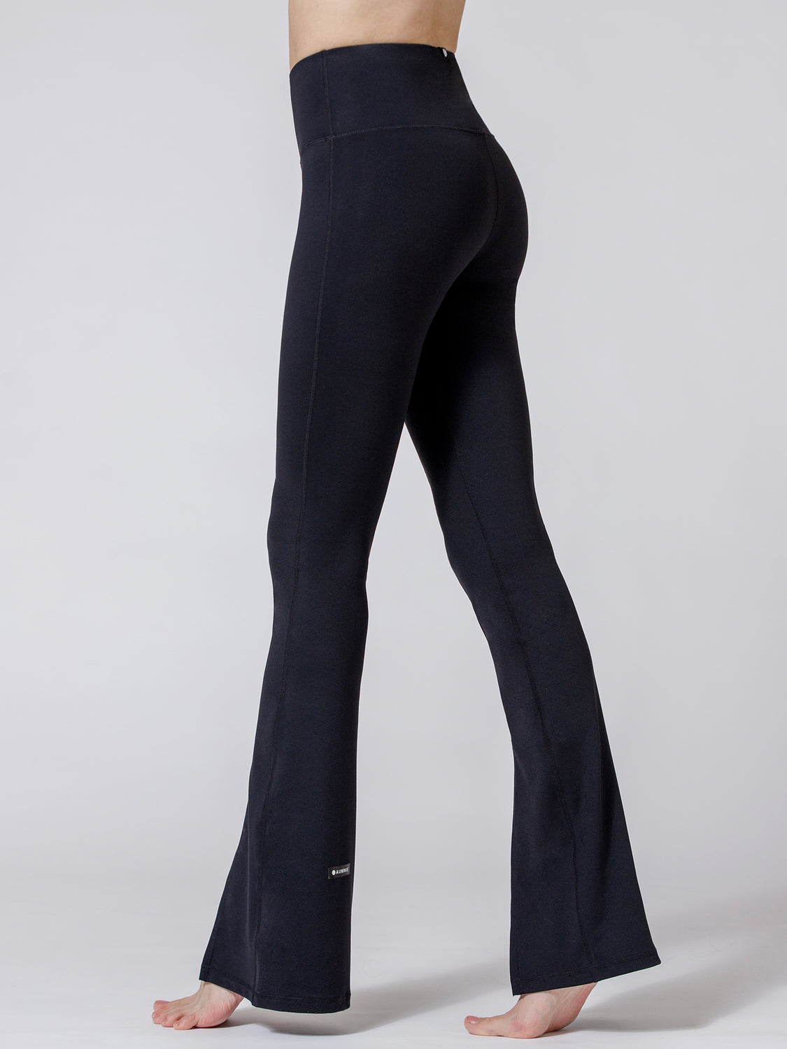 DIVINE FRONT SPLIT FLARE PANTS, BLACK