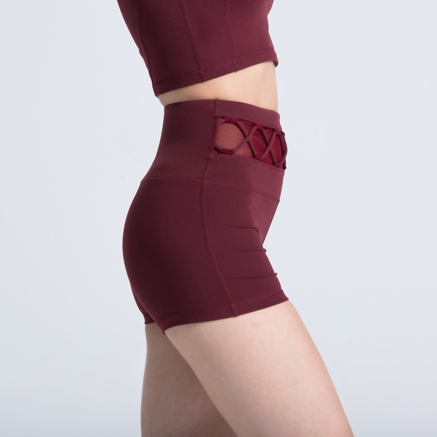 HELIX SHORTS, BORDEAUX/BORDEAUX MESH