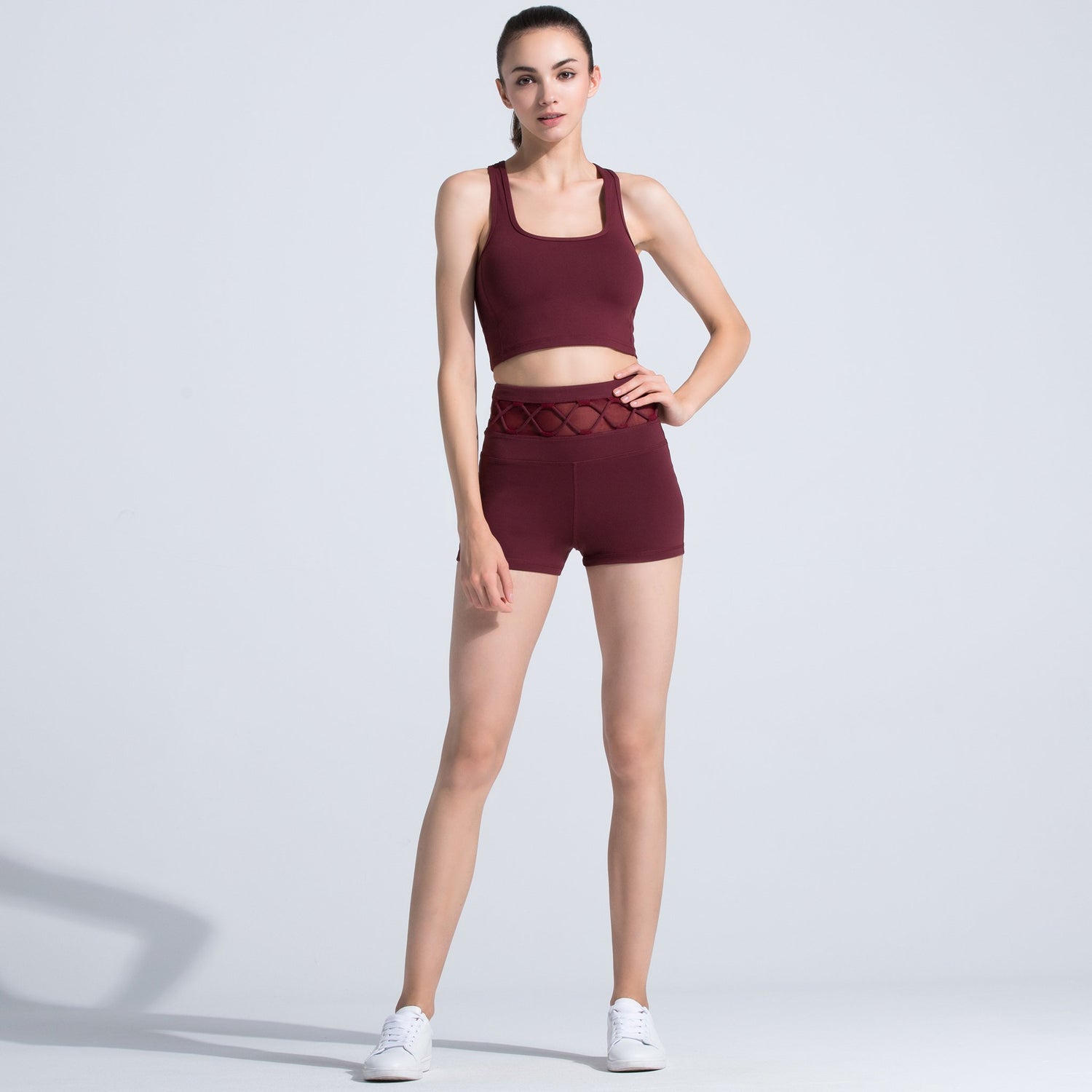 HELIX SHORTS, BORDEAUX/BORDEAUX MESH