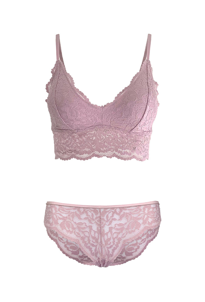 LACE BRALETTE SET, POWDER