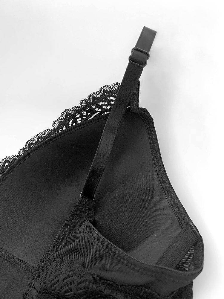 LACE BRALETTE SET, POWDER