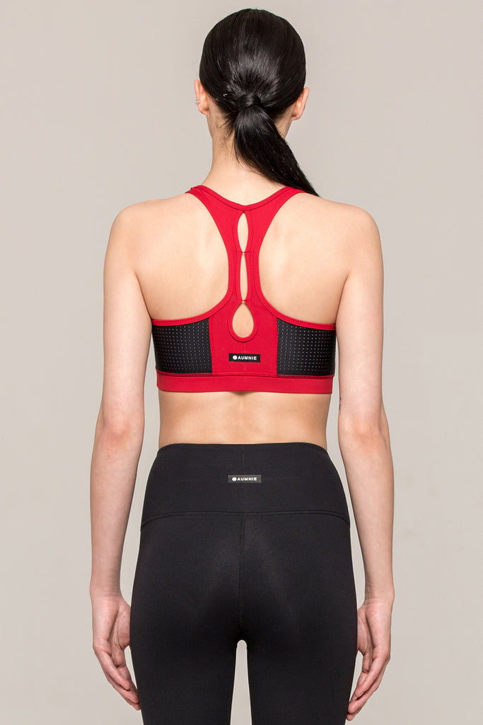 RESONANCE BRA 2.0, HEART/PERFORATED BLACK MESH