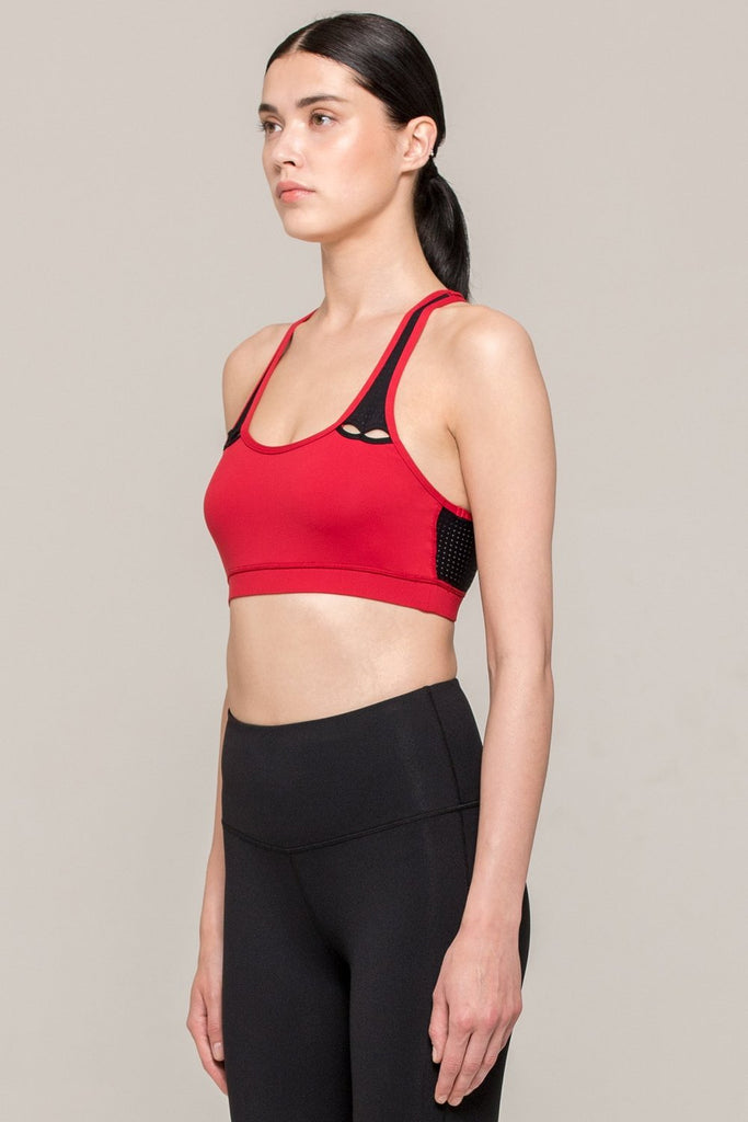 RESONANCE BRA 2.0, HEART/PERFORATED BLACK MESH