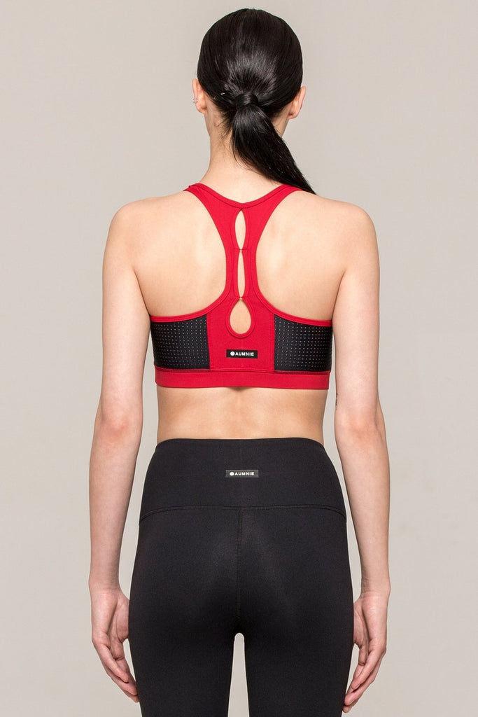 RESONANCE BRA 2.0, HEART/PERFORATED BLACK MESH