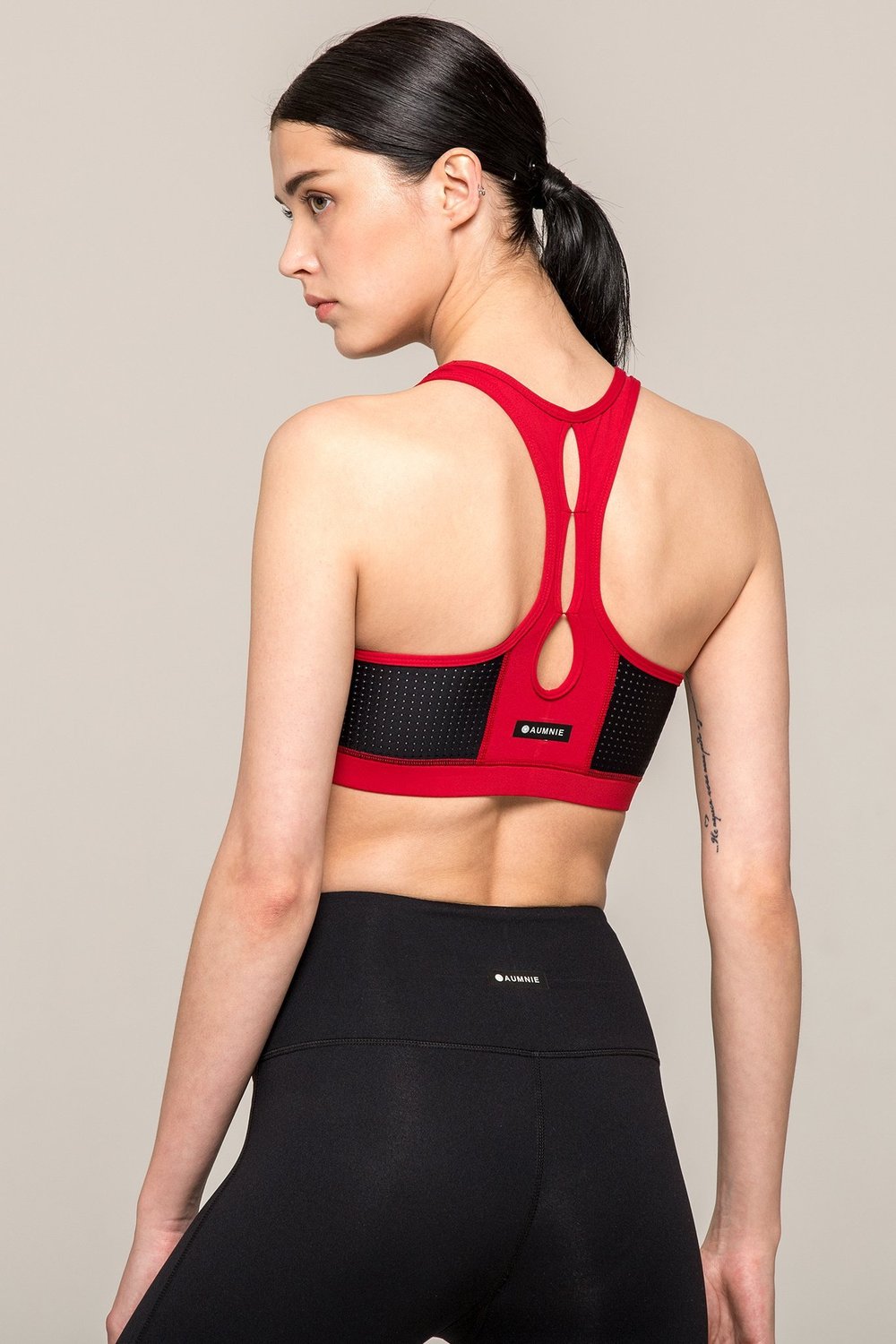 RESONANCE BRA 2.0, HEART/PERFORATED BLACK MESH