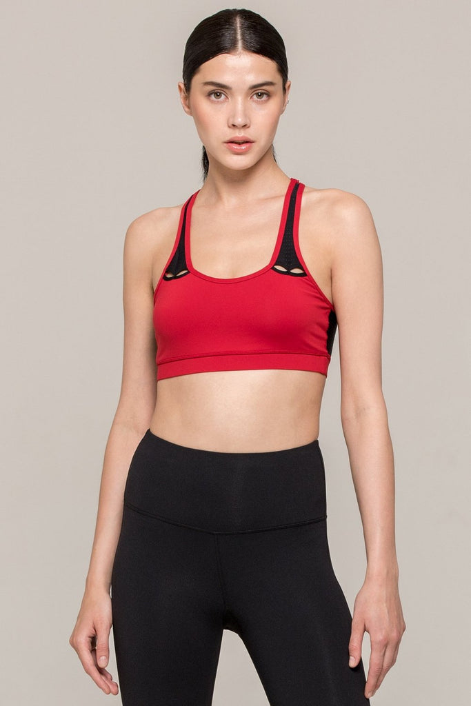 RESONANCE BRA 2.0, HEART/PERFORATED BLACK MESH