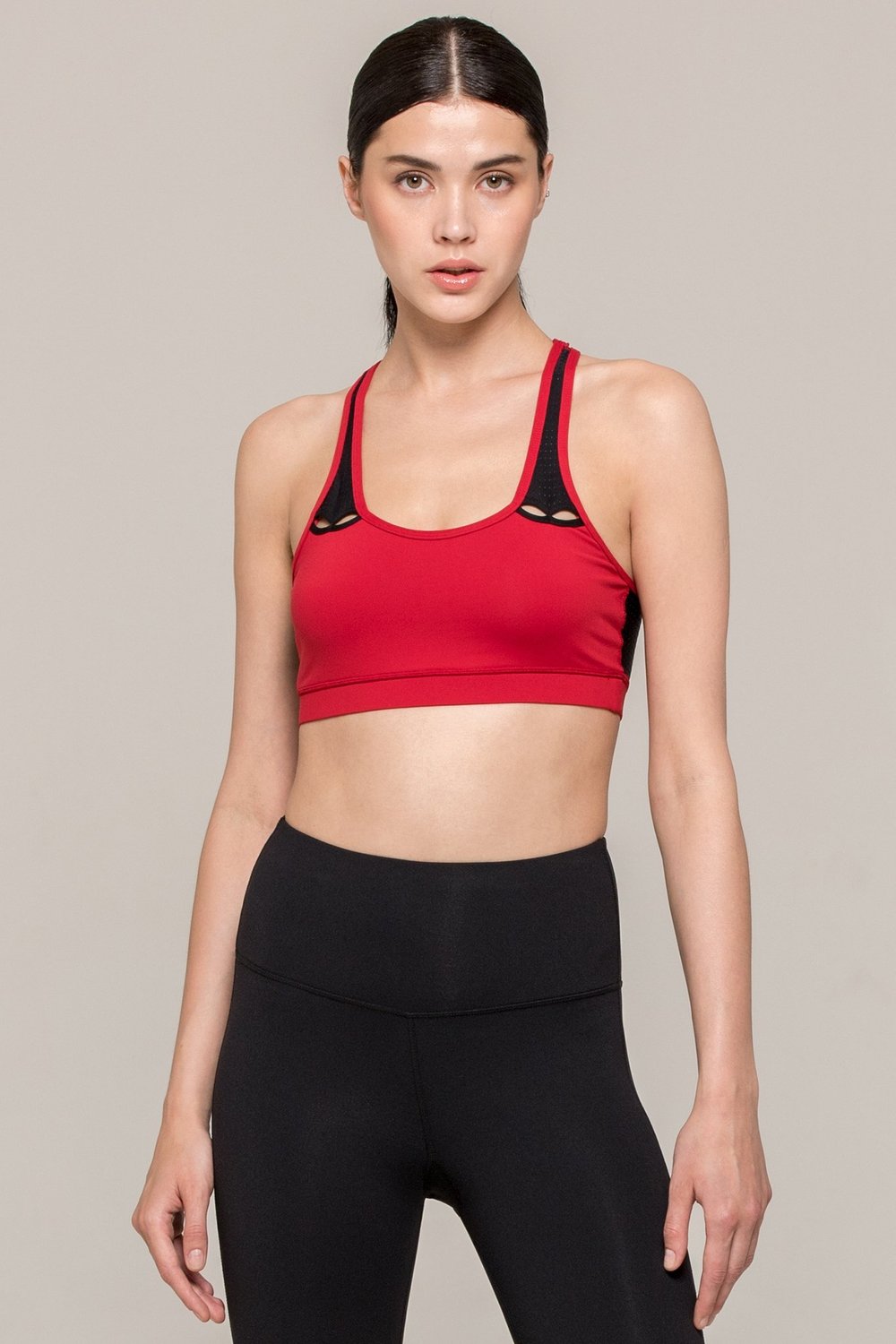 RESONANCE BRA 2.0, HEART/PERFORATED BLACK MESH