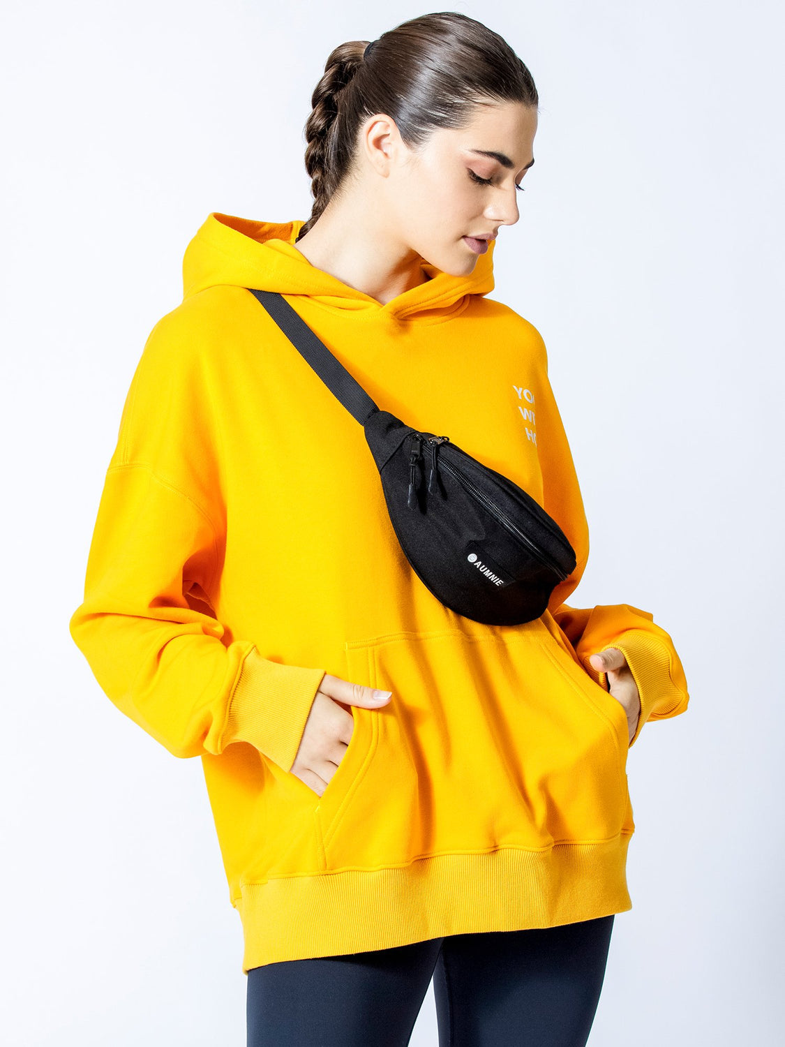 YOGI WITH A HOODIE, YELLOW