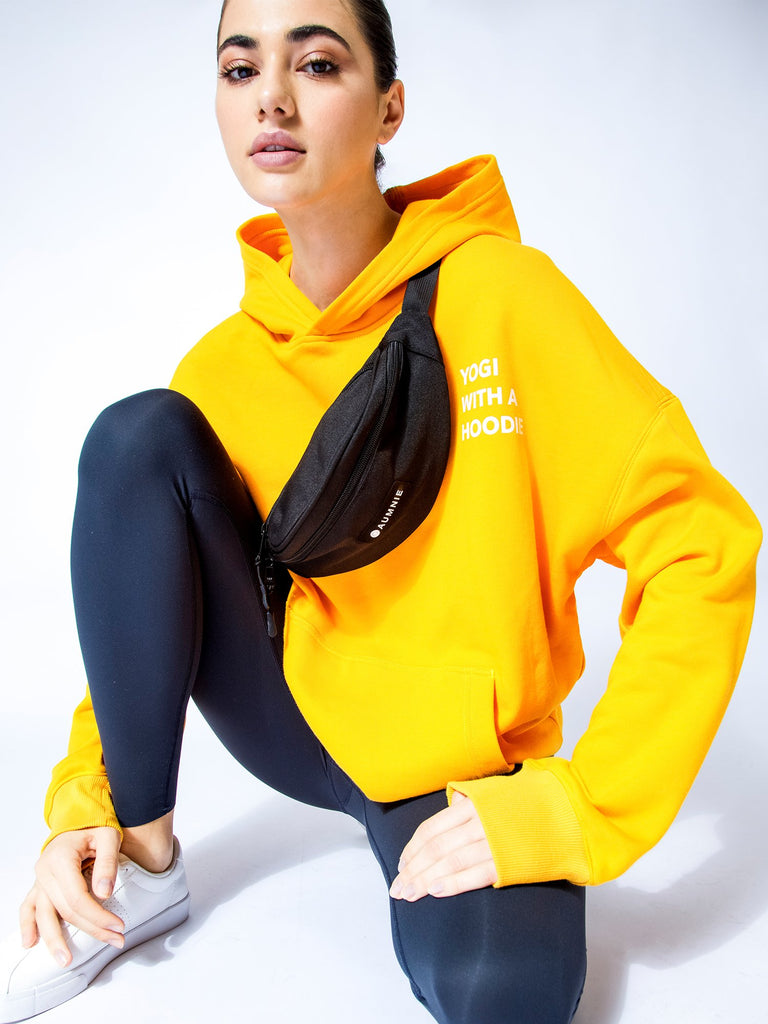 YOGI WITH A HOODIE, YELLOW