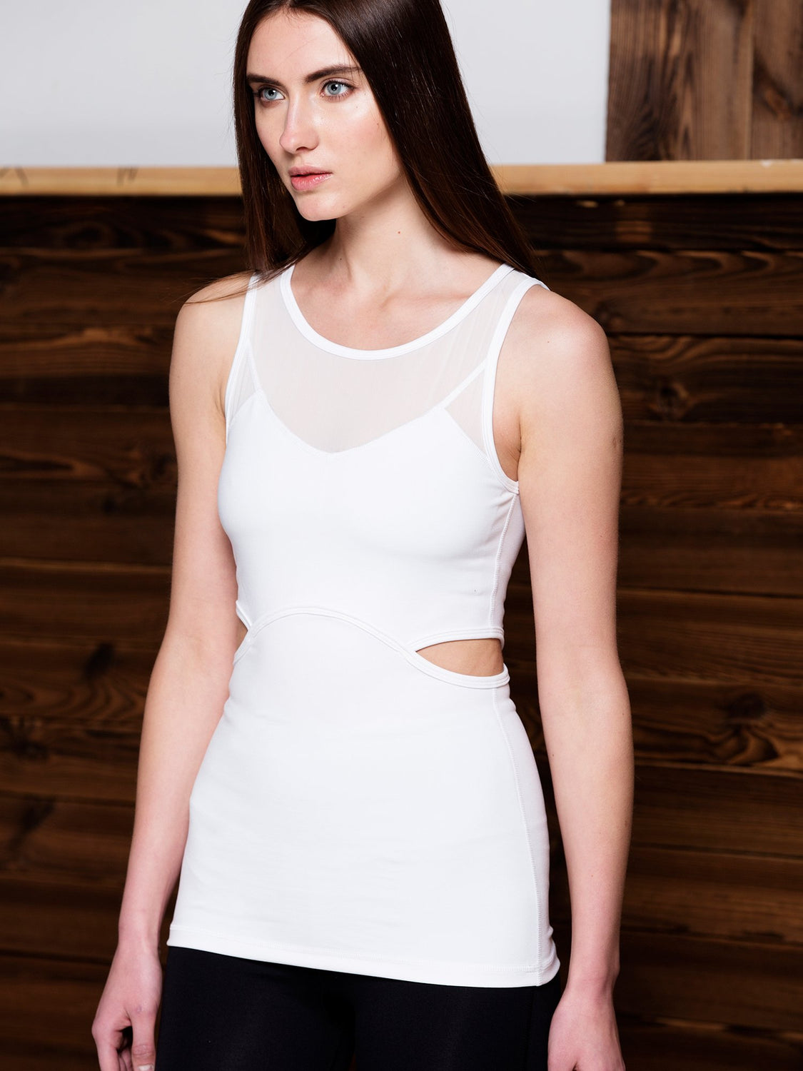VIBE TANK, WHITE/WHITE MESH
