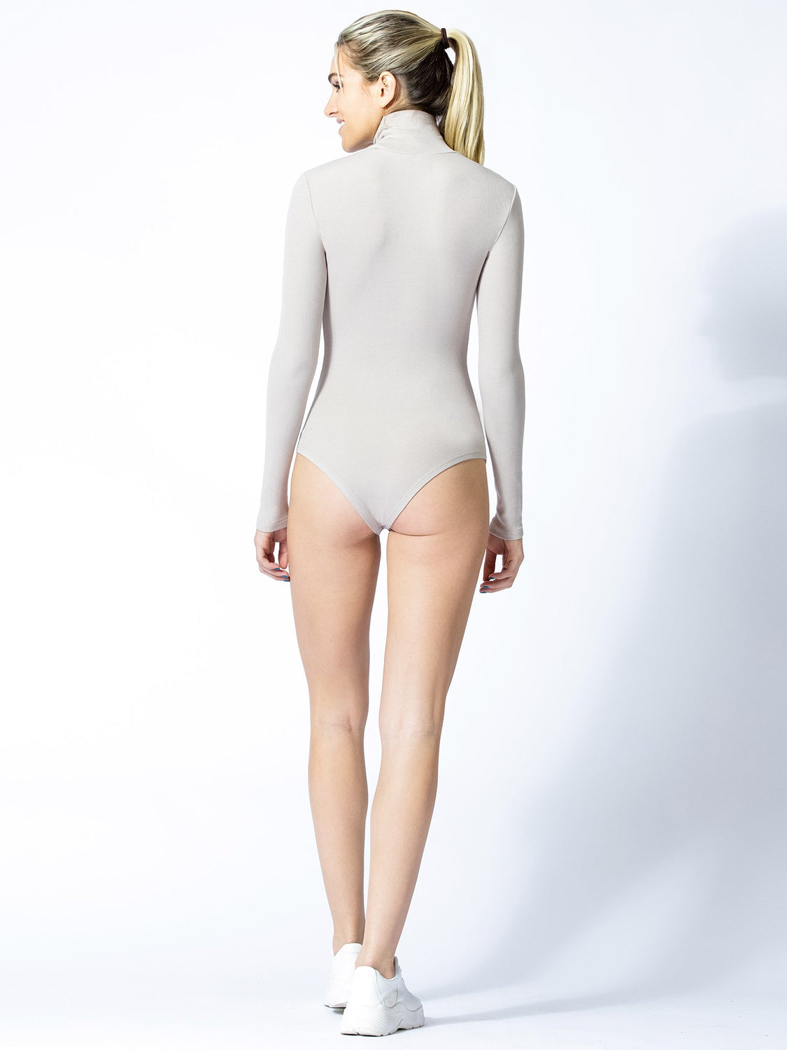 TURTLENECK BODYSUIT, MIXED ROSE