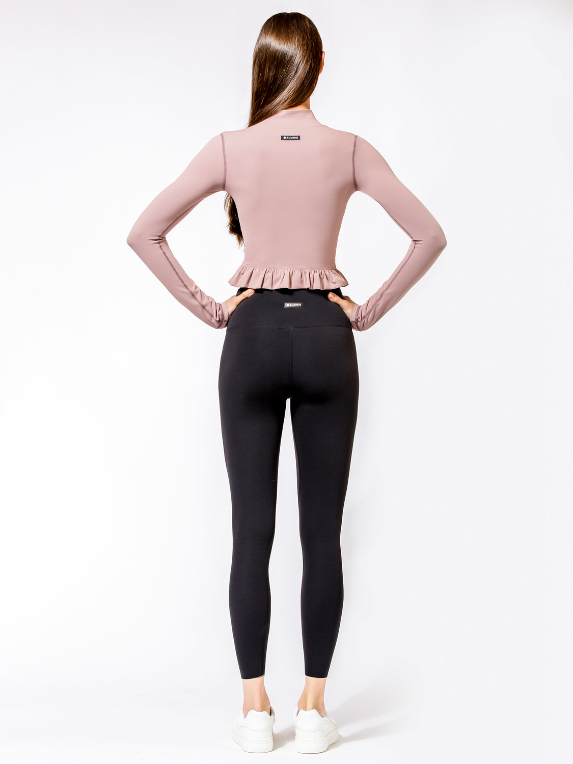 CROPPED RUFFLES JACKET, ASH MAUVE