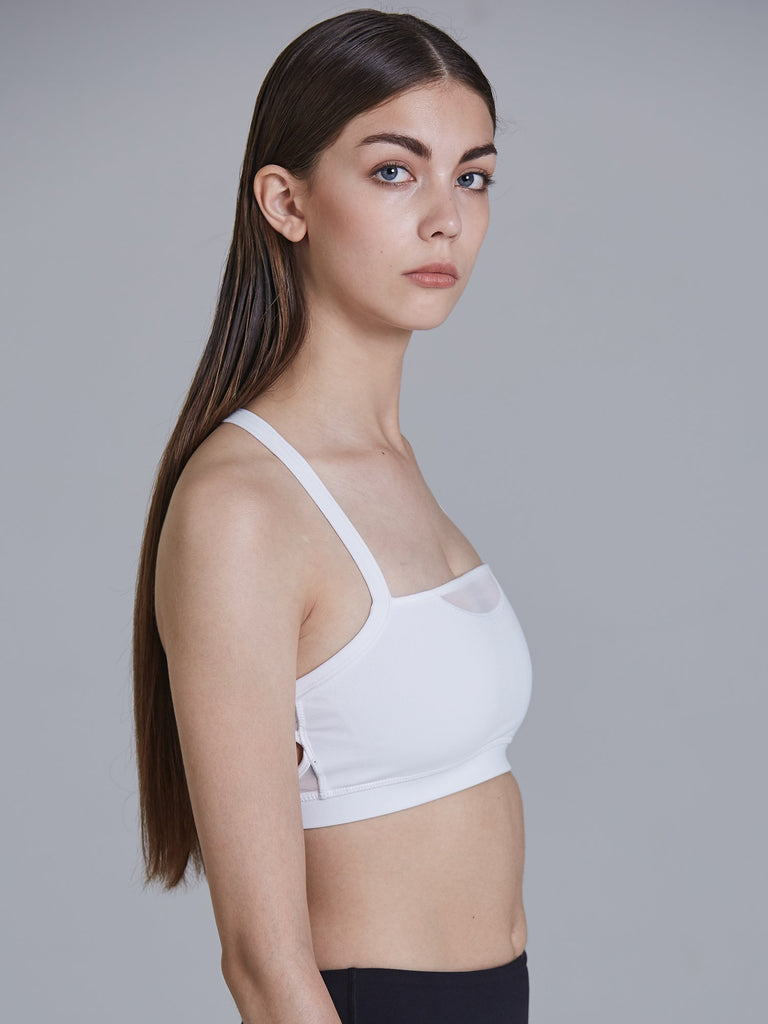 IRIS BRA, WHITE/WHITE MESH