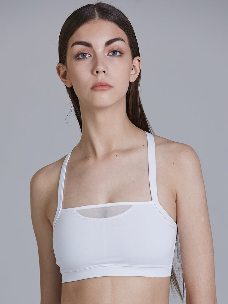 IRIS BRA, WHITE/WHITE MESH