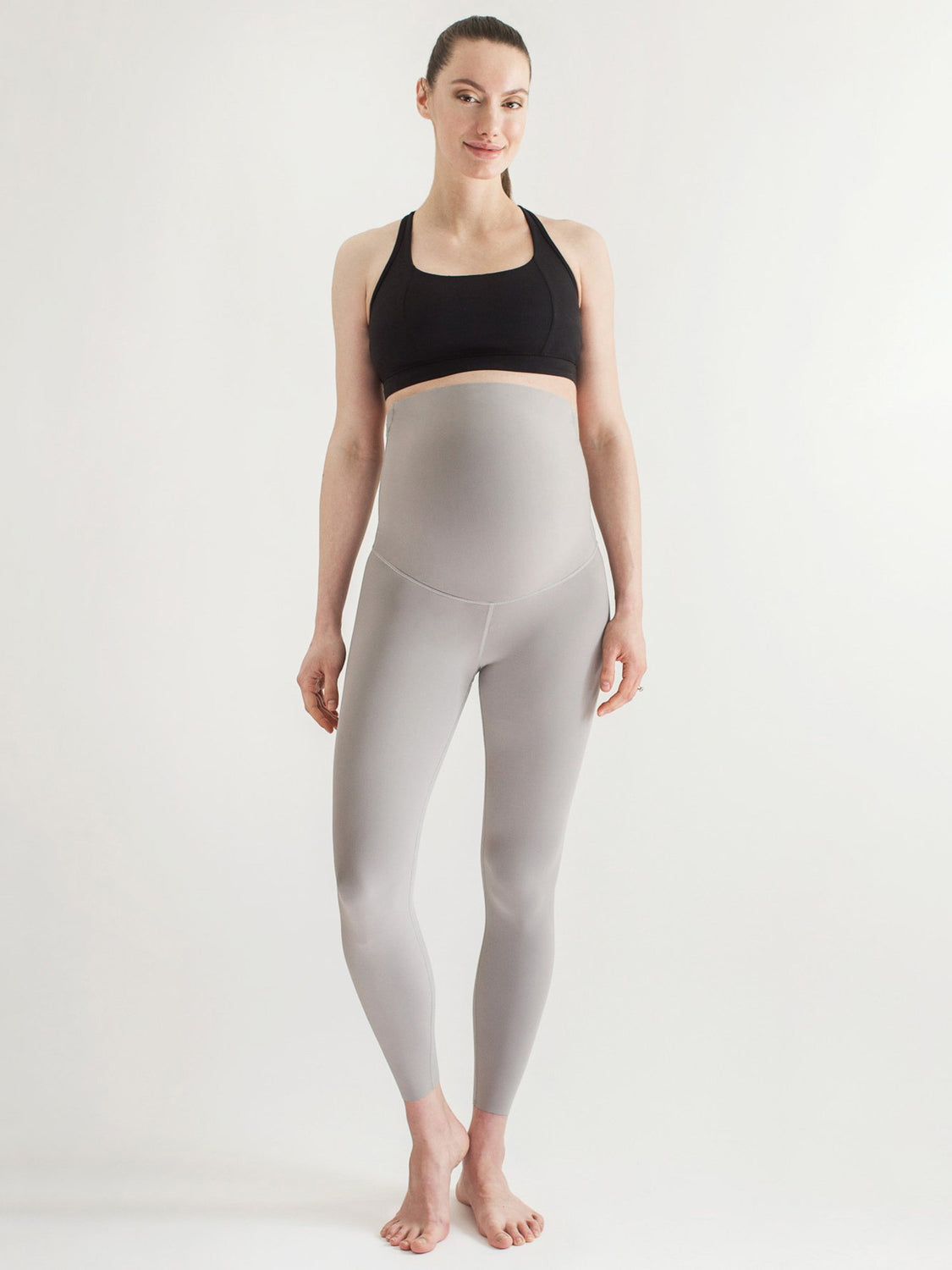 OVER-THE-BUMP MATERNITY SHAPE PANTS, LUNAR GREY