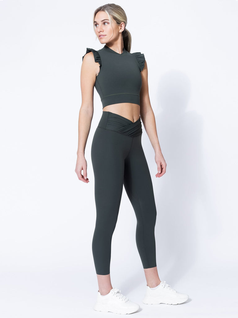 NUDE WRAP ANKLE CROPS, DEEP FOREST