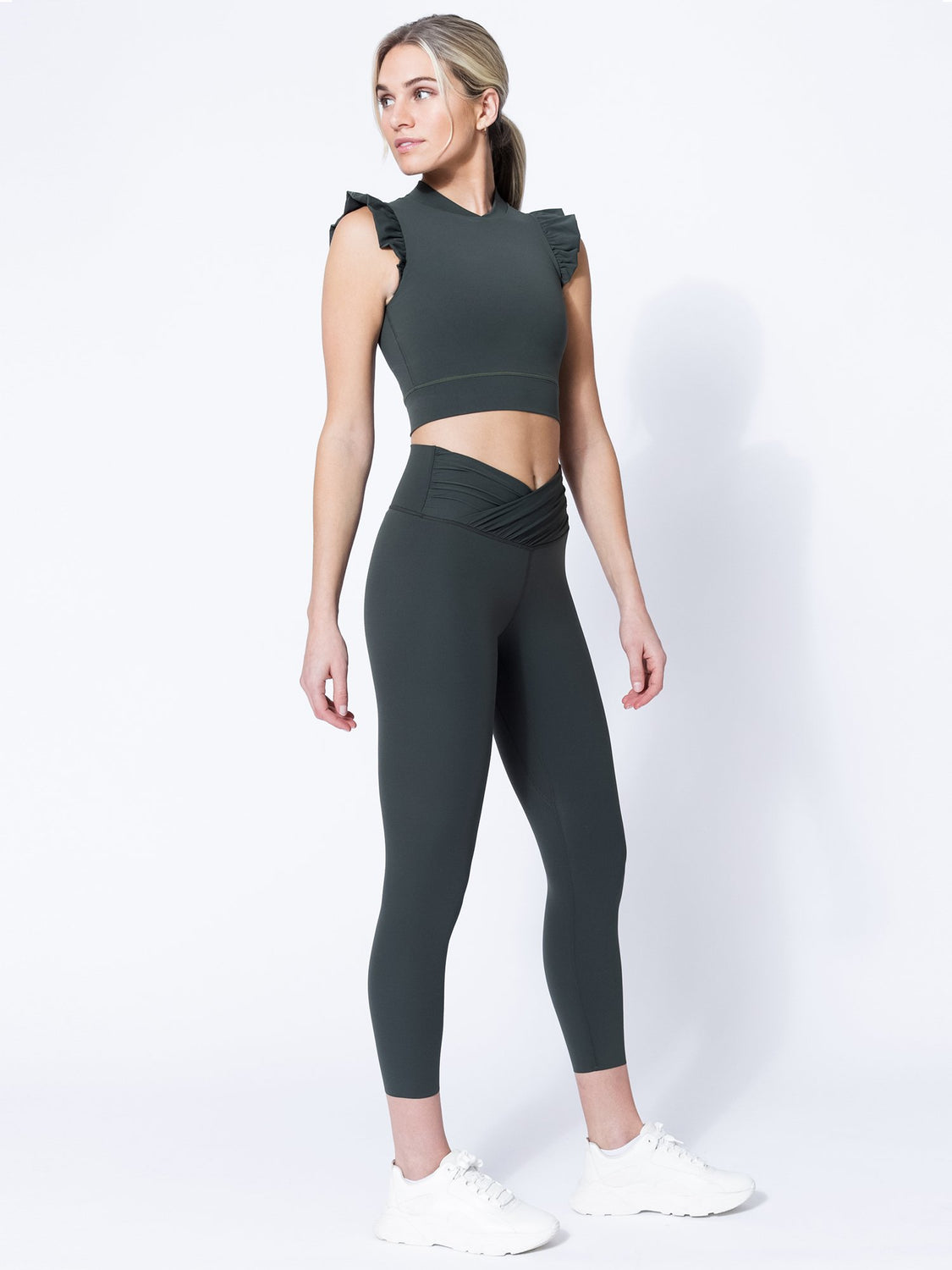 NUDE WRAP ANKLE CROPS, DEEP FOREST