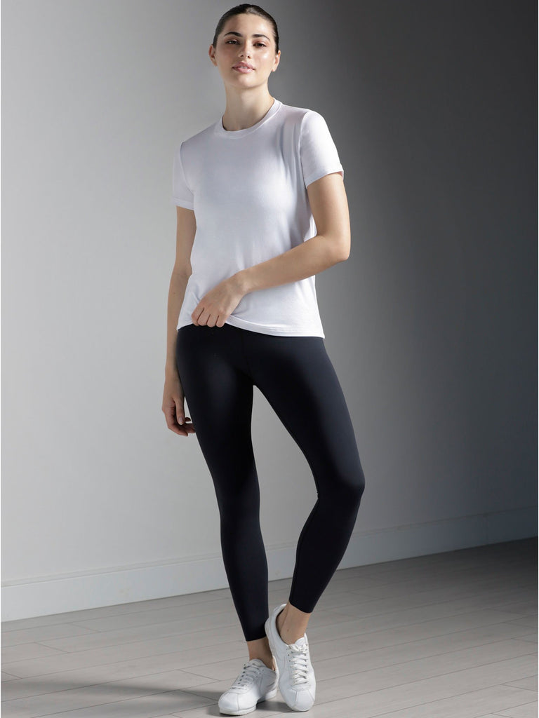 DRAPED BACK TEE, WHITE