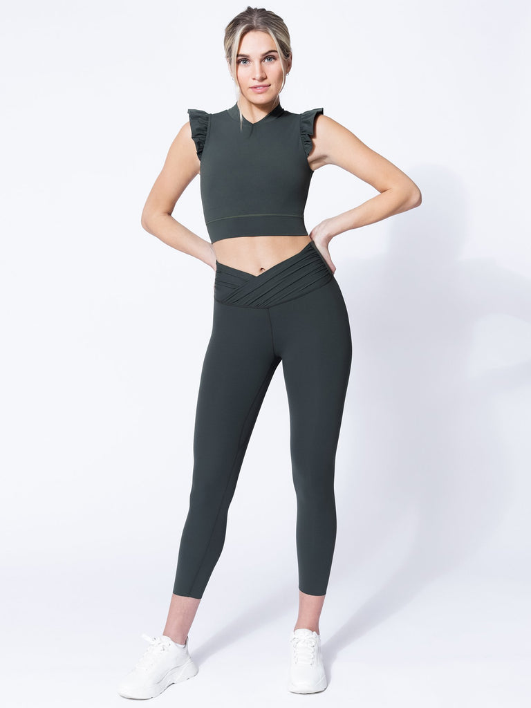 NUDE WRAP ANKLE CROPS, DEEP FOREST