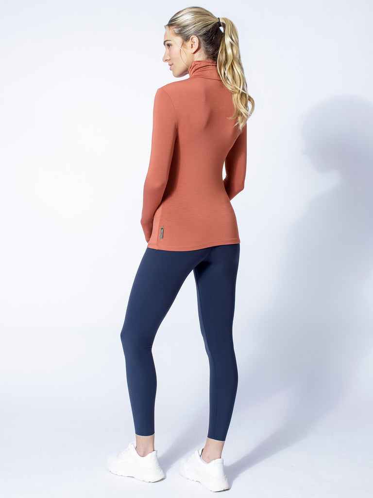 TURTLENECK TOP, CLAY