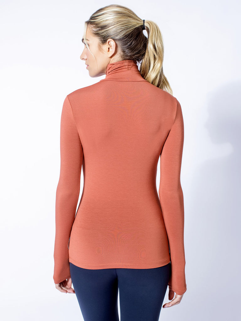 TURTLENECK TOP, CLAY