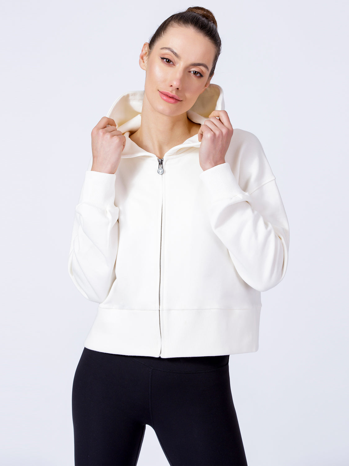 CLASSIC ZIP HOODIE, WHITE