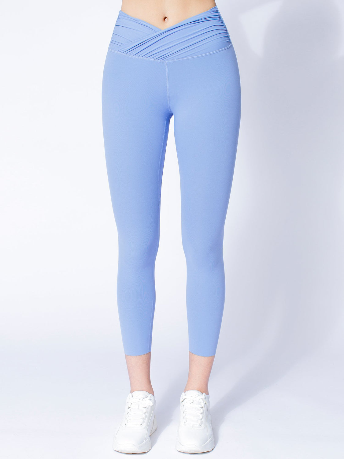 NUDE WRAP ANKLE CROPS, VIVID BLUE