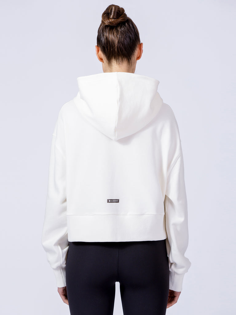CLASSIC ZIP HOODIE, WHITE