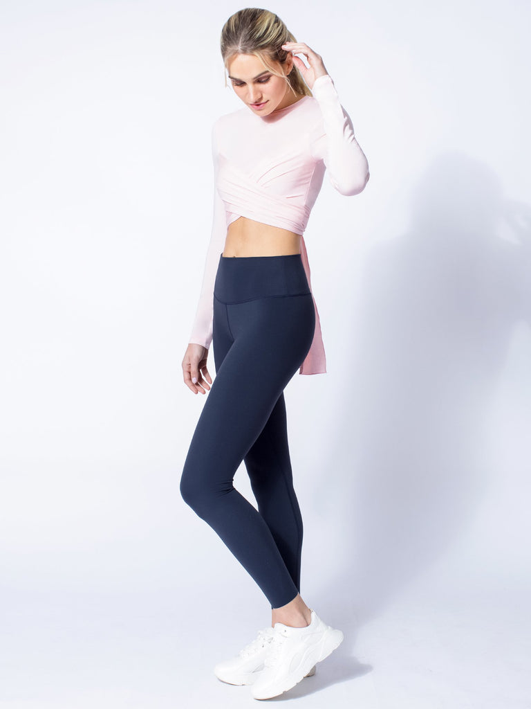 LONG SLEEVE CT WRAP TEE, BALLET PINK
