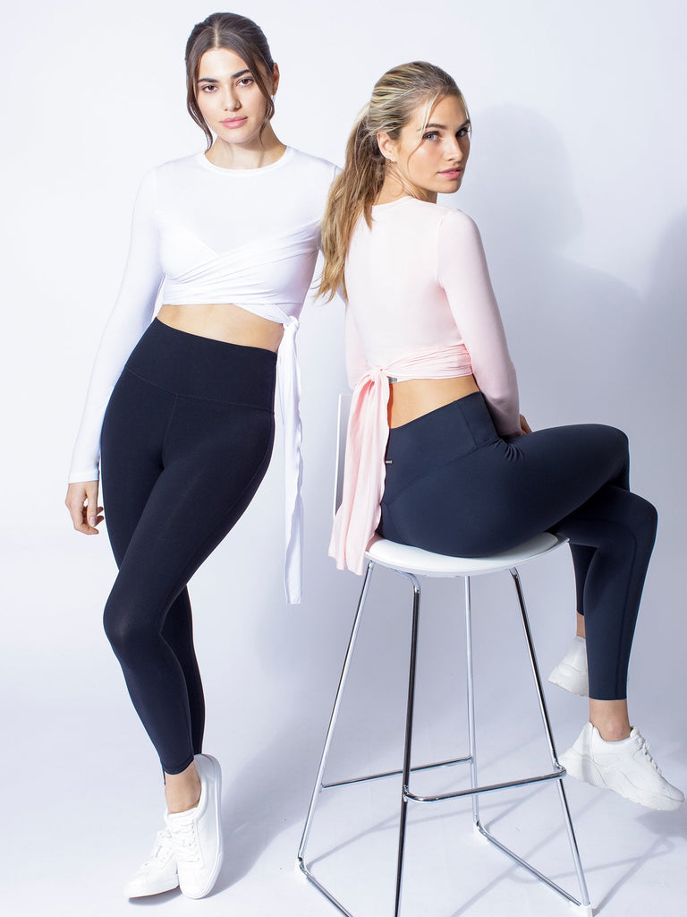 LONG SLEEVE CT WRAP TEE, WHITE