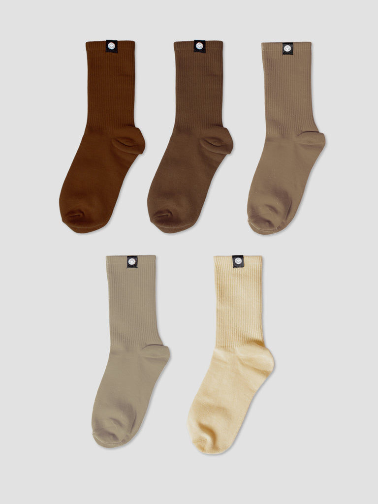 CHROMA CREW SOCKS SET, EARTH