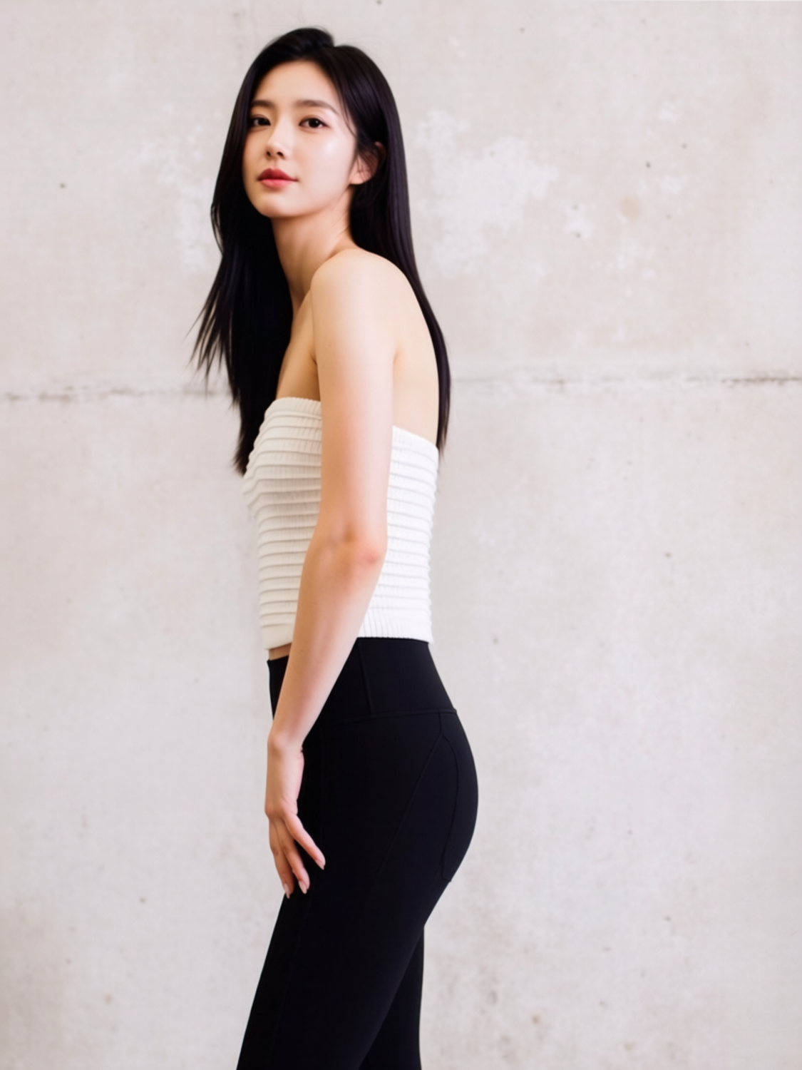 TRAVEL & LEISURE KNITTED BANDEAU TOP, WHITE