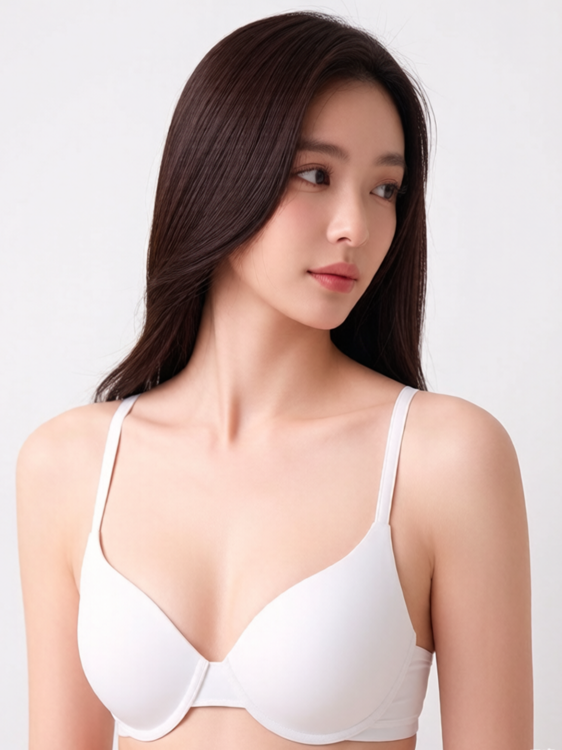 SATIN ESSENCE T-SHIRT BRA, WHITE