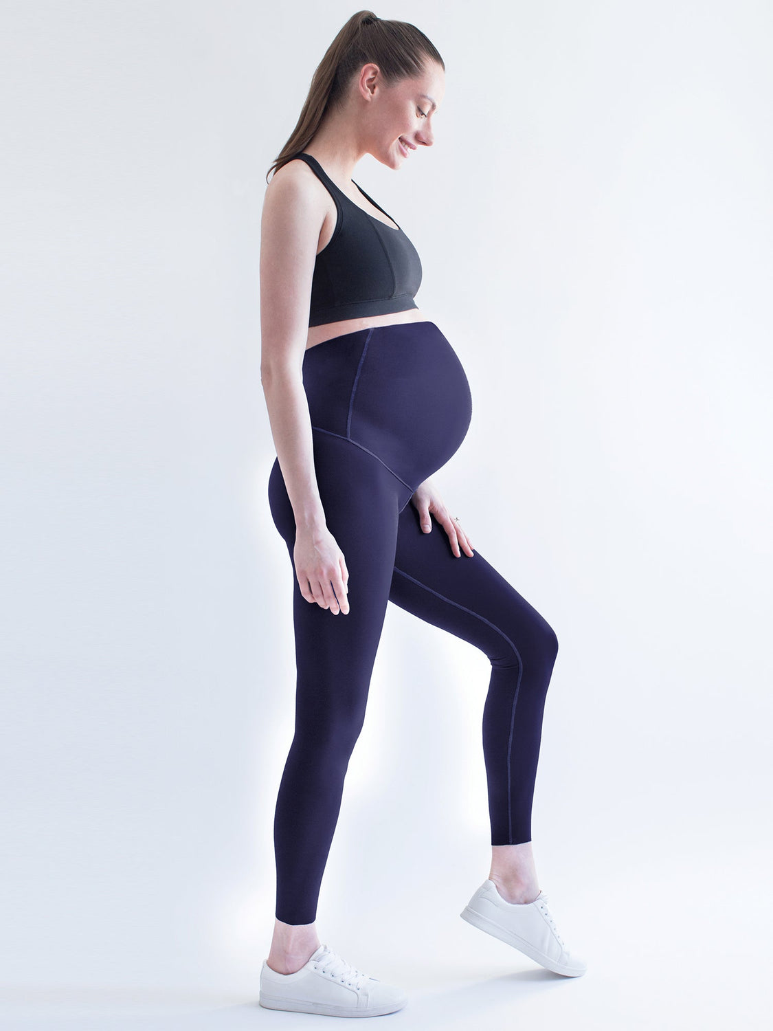 OVER THE BUMP MATERNITY SHAPE PANTS, IRIS BLUE