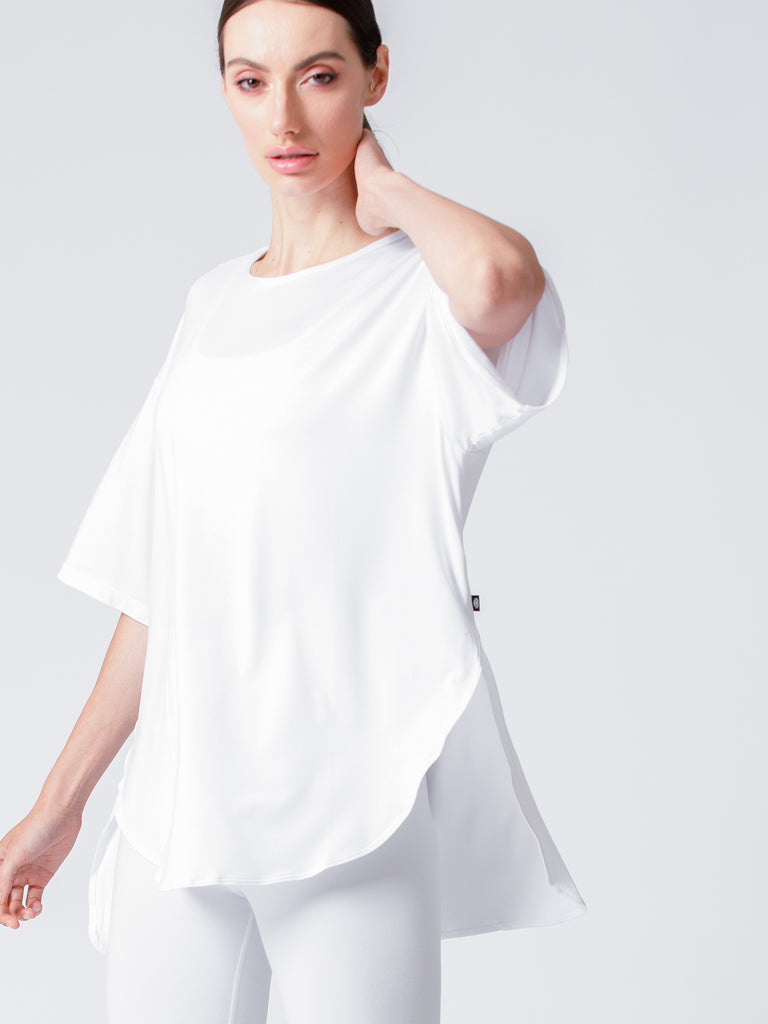 HI LO OVERSIZE TEE, WHITE