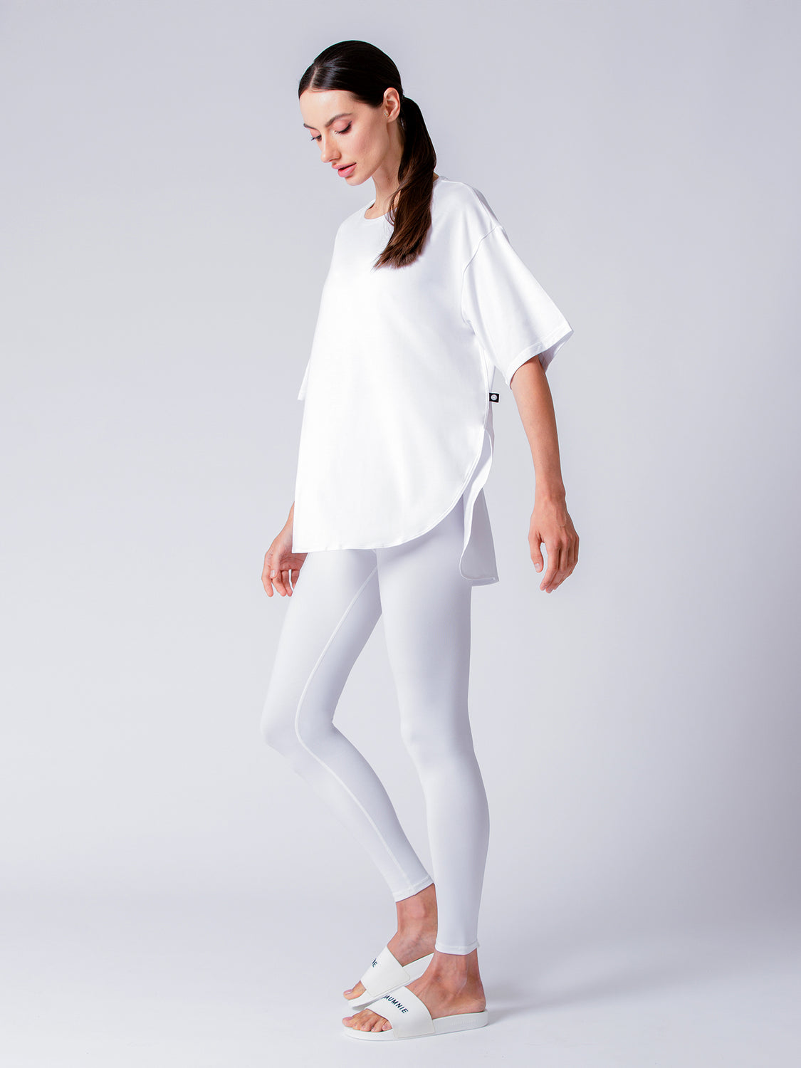 HI LO OVERSIZE TEE, WHITE