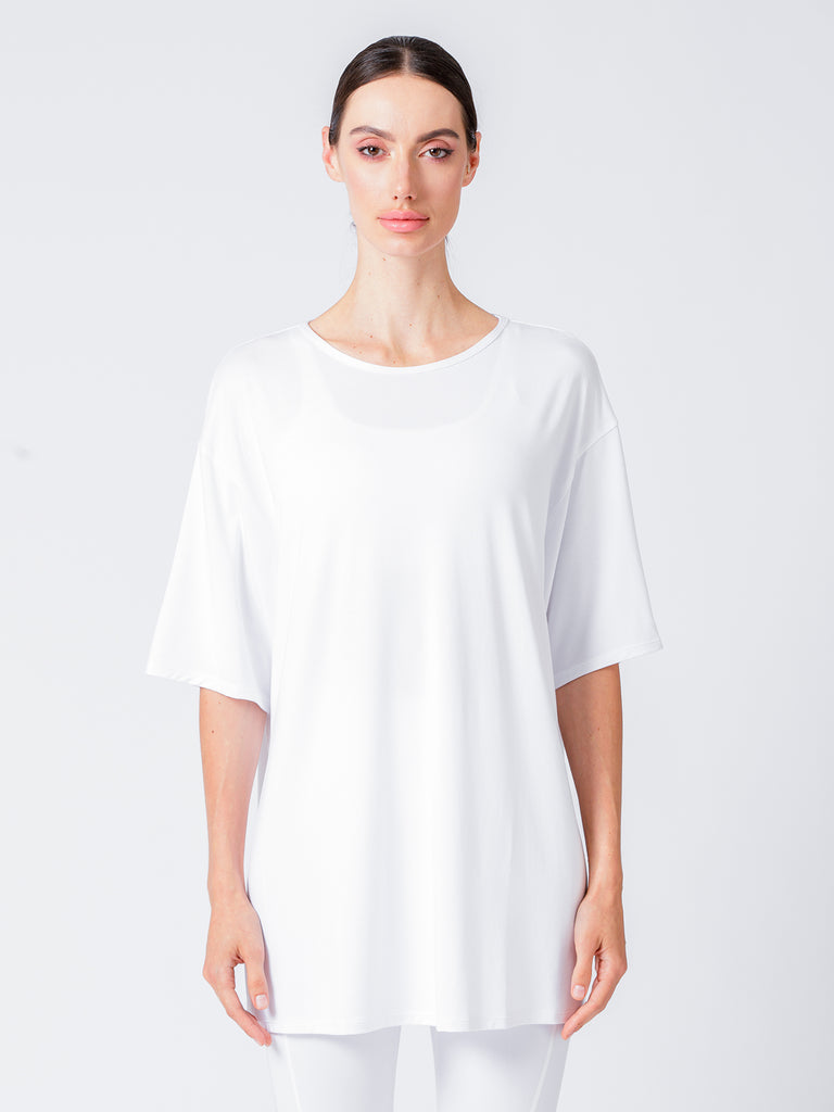 HI LO OVERSIZE TEE, WHITE