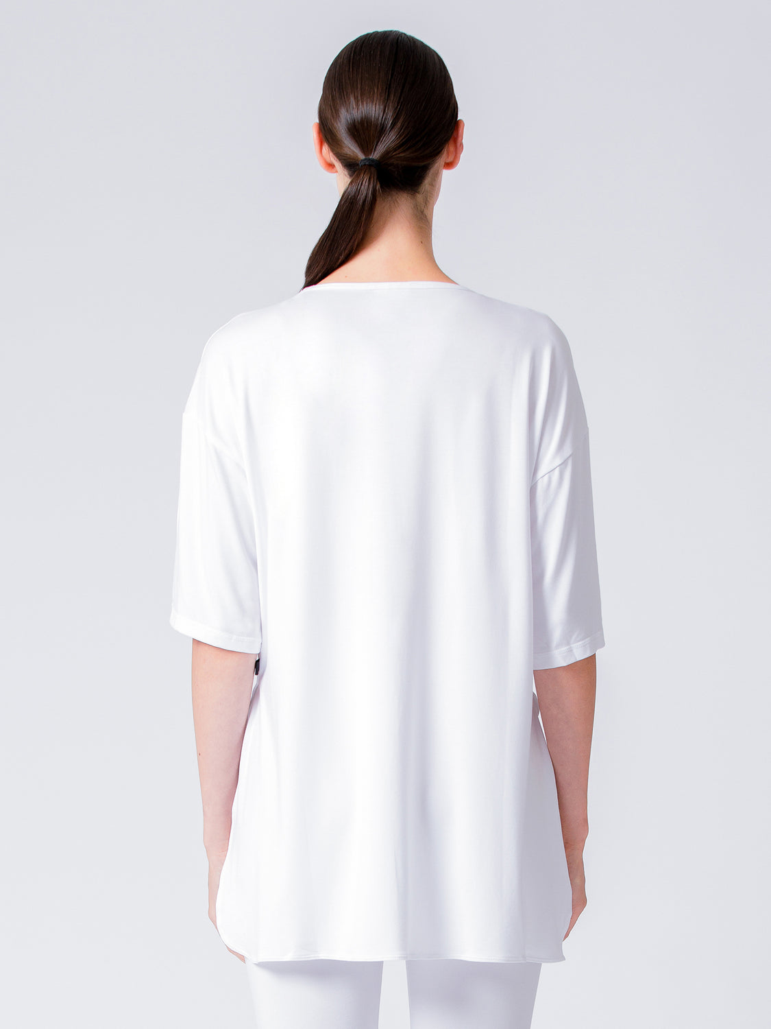 HI LO OVERSIZE TEE, WHITE