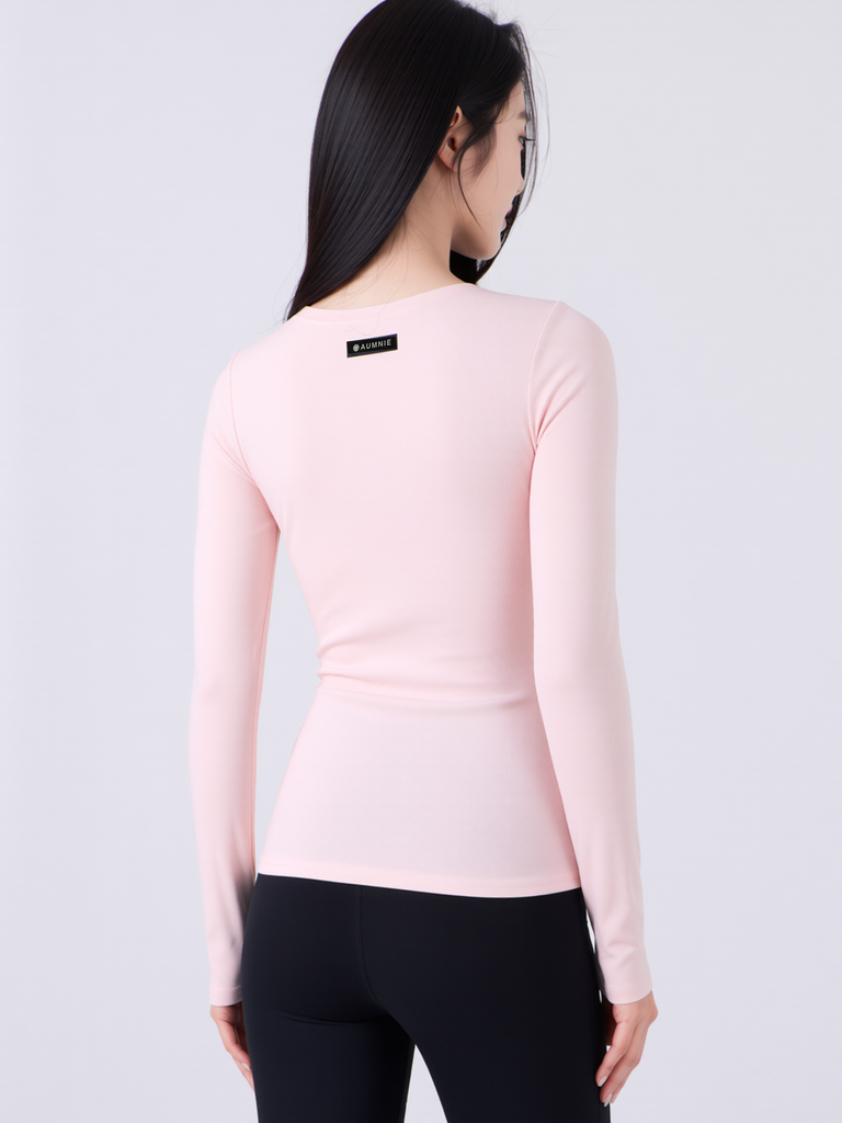 BASE SHAPE LONG SLEEVE TEE, PINK